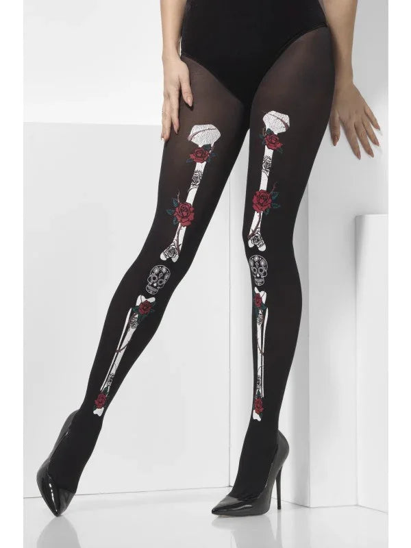 Pantys Negros Día de los Muertos Catrina Smiffys